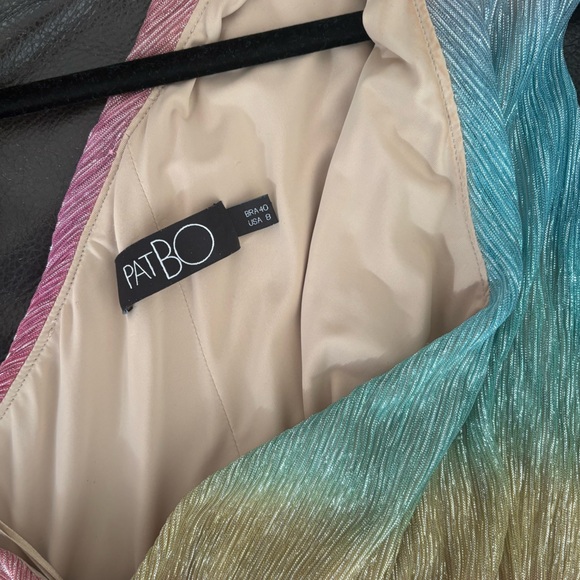 PatBO Vibrant One-Shoulder Dress in Pink and Blue - Picture 4 of 4